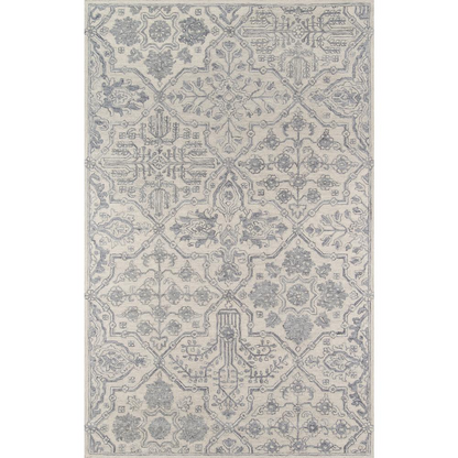 Grey traditional rectangle area rug from Start2Finish, 5&