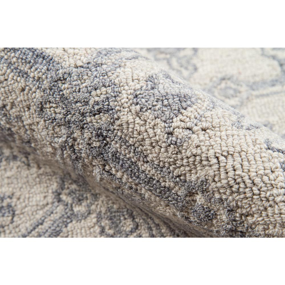 Grey traditional rectangle area rug by Start2Finish, 5x8 feet, with classic pattern and soft texture, ideal for living spaces.