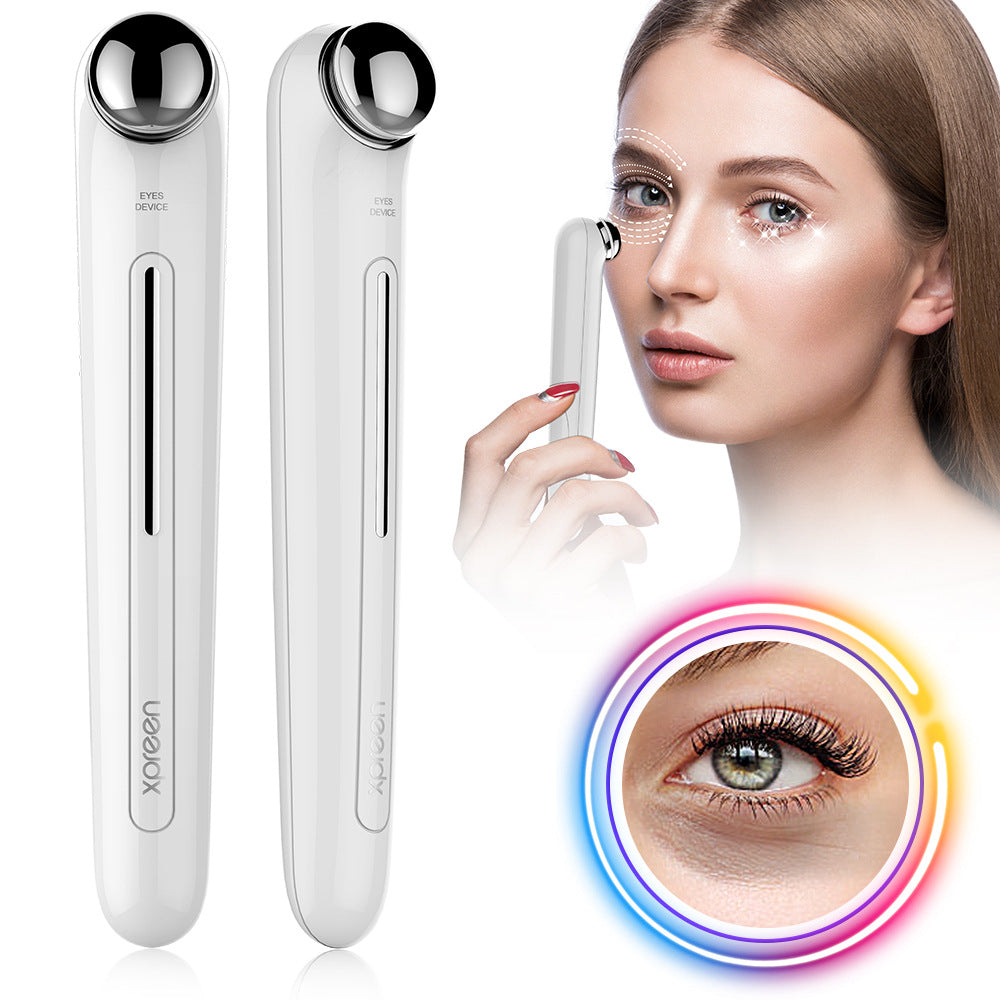 Maroon Asteria portable eye massager for healthcare, featuring compact design and eye massage pads for relaxation.