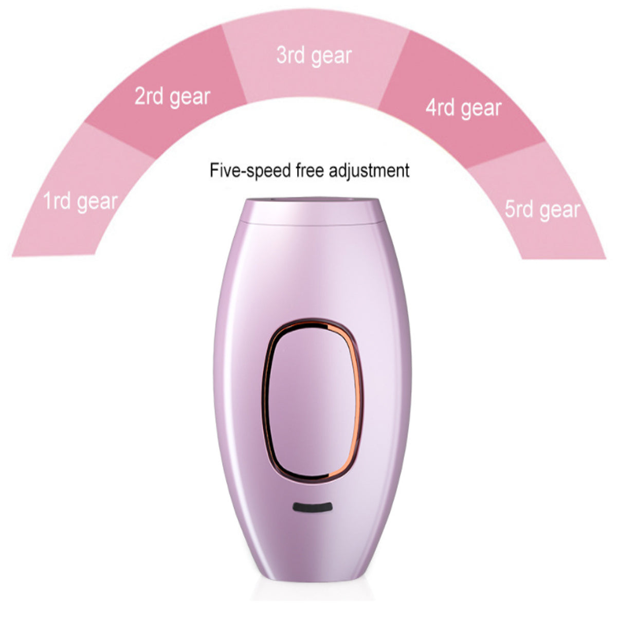 Salmon Lucky Face To Feet Laser Hair Remover in sleek black with control panel, designed for full-body hair removal.