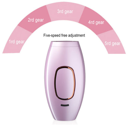 Salmon Lucky Face To Feet Laser Hair Remover in sleek black with control panel, designed for full-body hair removal.