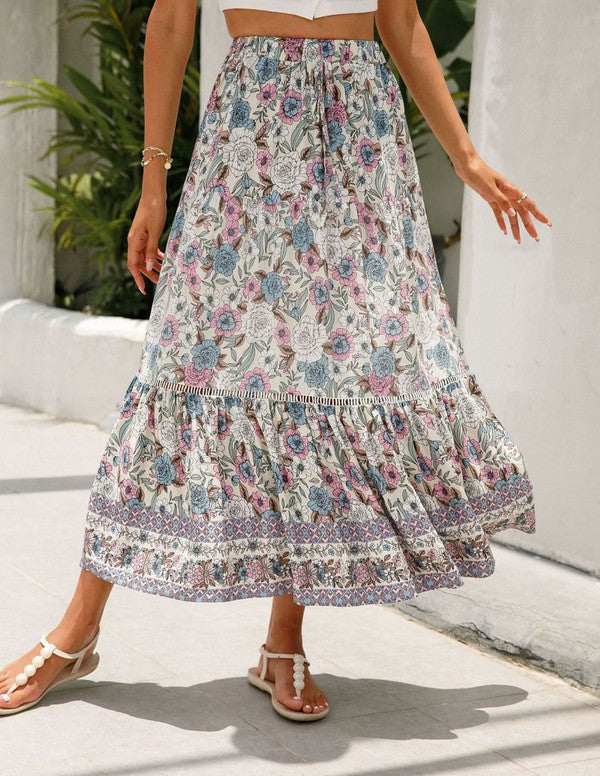 Floral midi skirt from Jade Icarus, women&