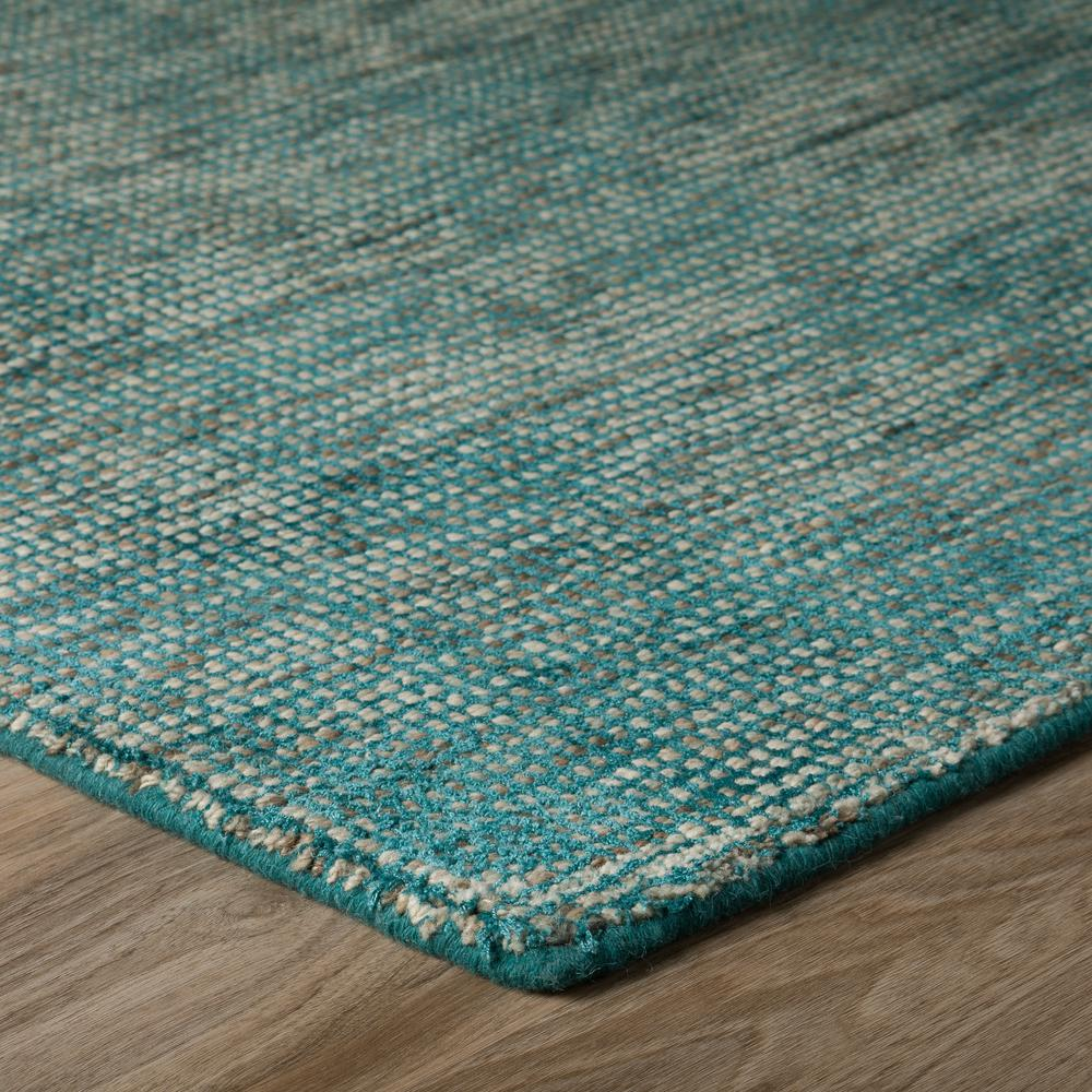 Start2Finish Toro TT100 Teal 8x10 rug with geometric pattern, soft teal color, and plush texture for living room decor.