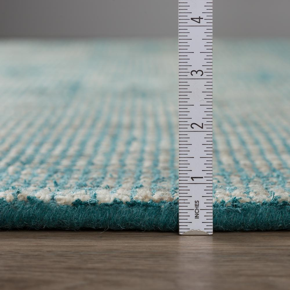 Start2Finish Toro TT100 teal 8x10 rug with geometric pattern, soft texture, perfect for living room or bedroom decor.