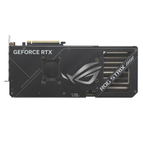 Asus ROG STRIX RTX5070 Ti OC graphics card with RGB lighting, PCIe5, 16GB DDR7, multiple HDMI and DP ports, overclocked.