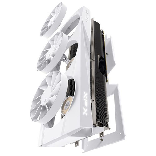 XFX RX9070 XT Quicksilver White graphics card with magnetic air tech, PCIe 5, 16GB DDR6, HDMI, 3 DisplayPorts, 2970MHz clock