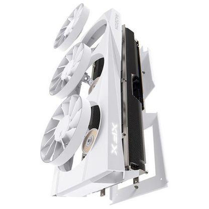 XFX RX9070 XT Quicksilver White graphics card with magnetic air tech, PCIe 5, 16GB DDR6, HDMI, 3 DisplayPorts, 2970MHz clock