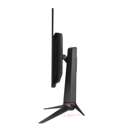 ASUS ROG Swift OLED 4K gaming monitor with 31.5-inch QD-OLED display, 240Hz, 0.03ms, RGB lighting, USB ports, and VESA mount