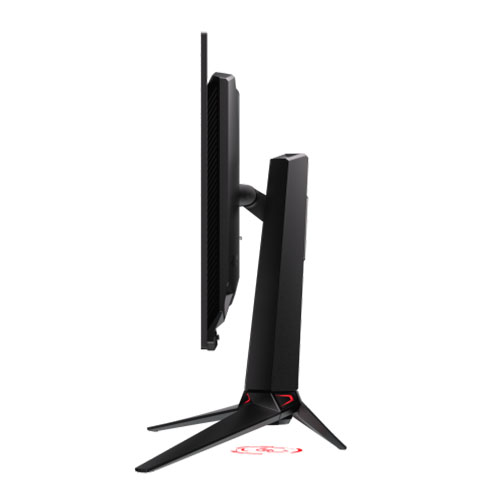 Asus 31.5-inch ROG Swift OLED 4K HDR gaming monitor displaying vibrant visuals with multiple HDMI and DisplayPort connections.