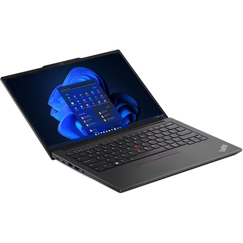 Lenovo ThinkPad E14 G5 21JK laptop with 14-inch IPS display, backlit keyboard, USB-C port, and Windows 11 Pro.