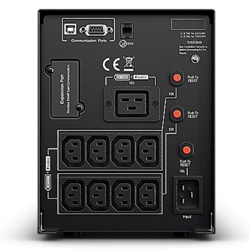 CyberPower 3000VA Line Interactive Tower UPS with LCD display, 9 IEC outlets, AVR, hot-swap batteries, energy-saving features