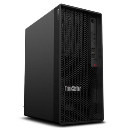 Lenovo ThinkStation P2 tower PC with i7-14700, 32GB DDR5, 1TB SSD, RTX4060 GPU, USB-C, card reader, Windows 11 Pro, no optical drive