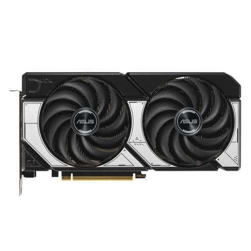 Asus DUAL RTX5070 OC graphics card with 12GB DDR7, HDMI, 3 DisplayPorts, overclocked, compact design for small form factor PCs.