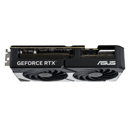 Asus DUAL RTX 5070 OC graphics card with PCIe 5, 12GB DDR7, HDMI, 3 DisplayPorts, overclocked, compact SFF-ready.