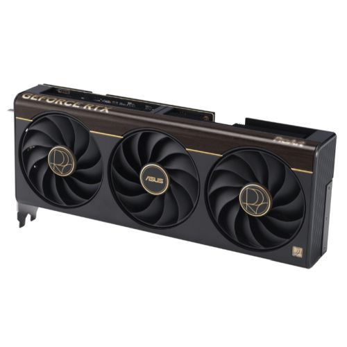 Asus PROART RTX 5070 Ti OC graphics card with RGB lighting, PCIe 5, 16GB DDR7, HDMI, DisplayPort, USB-C, overclocked, compact design