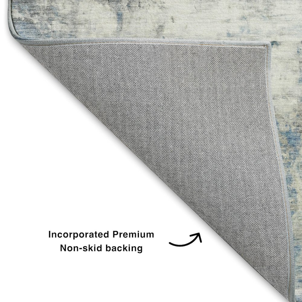 Start2Finish Ravenna Blue indoor/outdoor washable rug, 5&