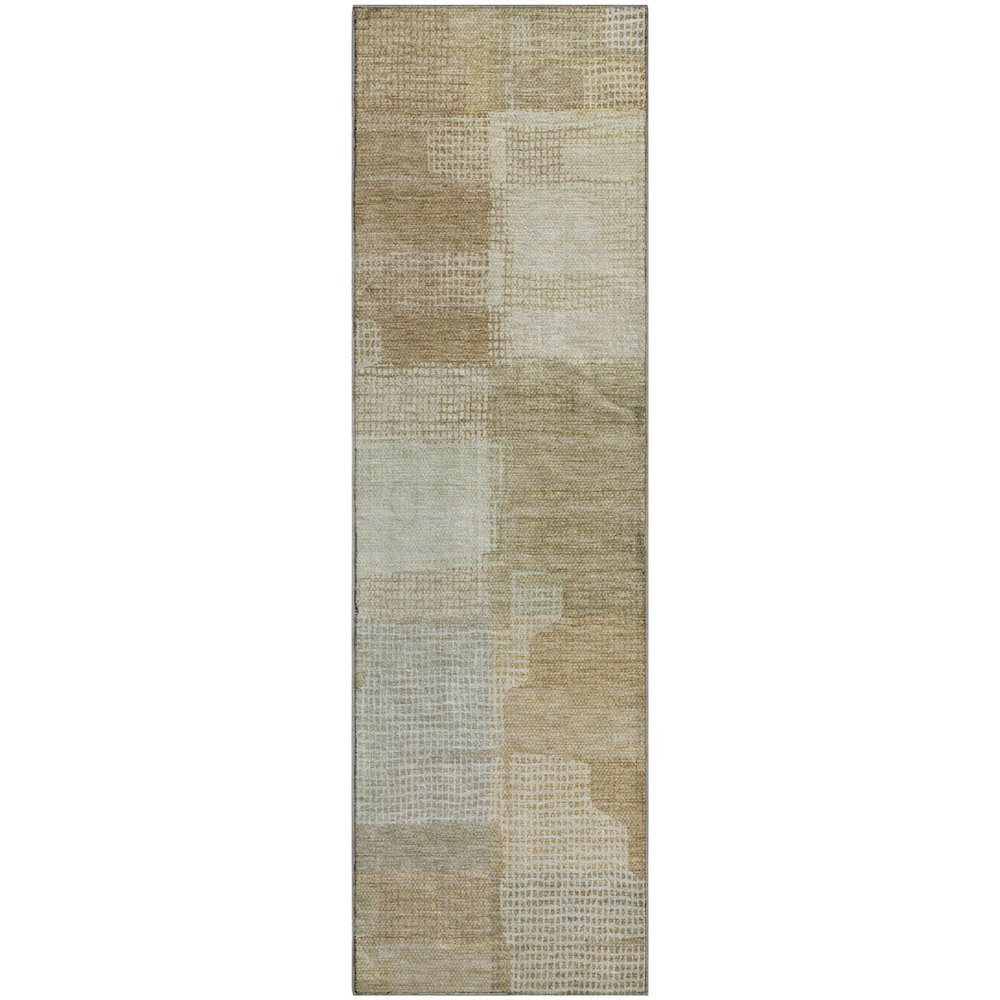 Luxury washable Ravenna beige indoor/outdoor runner rug by Start2Finish, 2&
