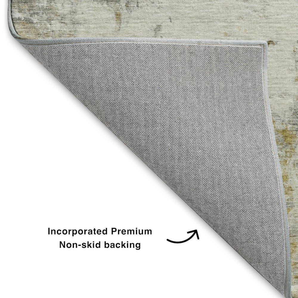 Luxury washable indoor/outdoor Ravenna taupe runner rug by Start2Finish, showing textured pattern and durable fabric in a modern design.