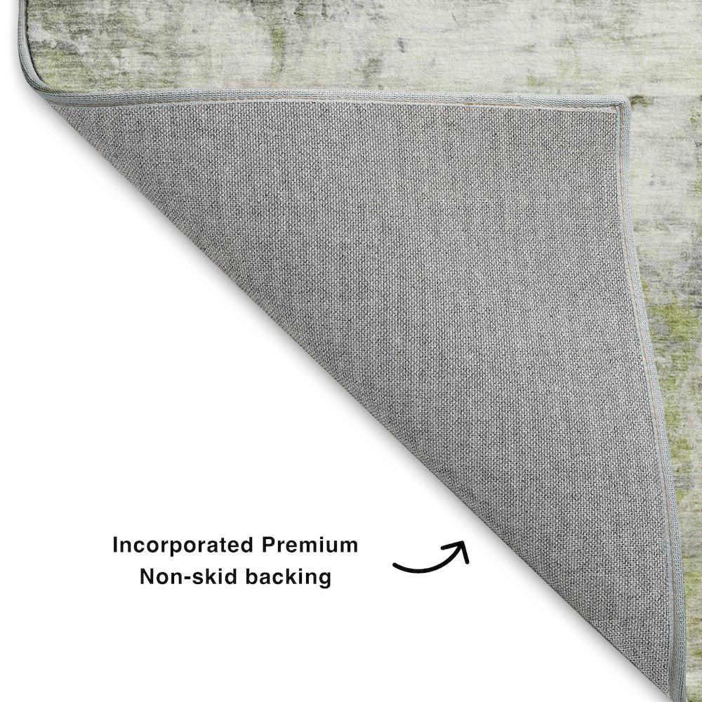 Start2Finish Ravenna Aloe 3x5 indoor/outdoor washable rug with lush aloe green pattern and durable construction.