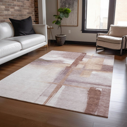 Luxury washable indoor/outdoor Ravenna Blush rug by Start2Finish, 5&