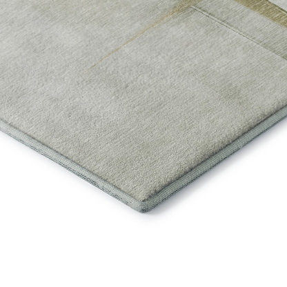 Luxury washable indoor/outdoor Ravenna Aloe 8x10 rug by Start2Finish, featuring vibrant aloe green patterns and durable outdoor fabric.