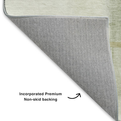 Luxury washable Ravenna Aloe indoor/outdoor rug by Start2Finish, featuring a stylish 8x10 design with intricate pattern details.
