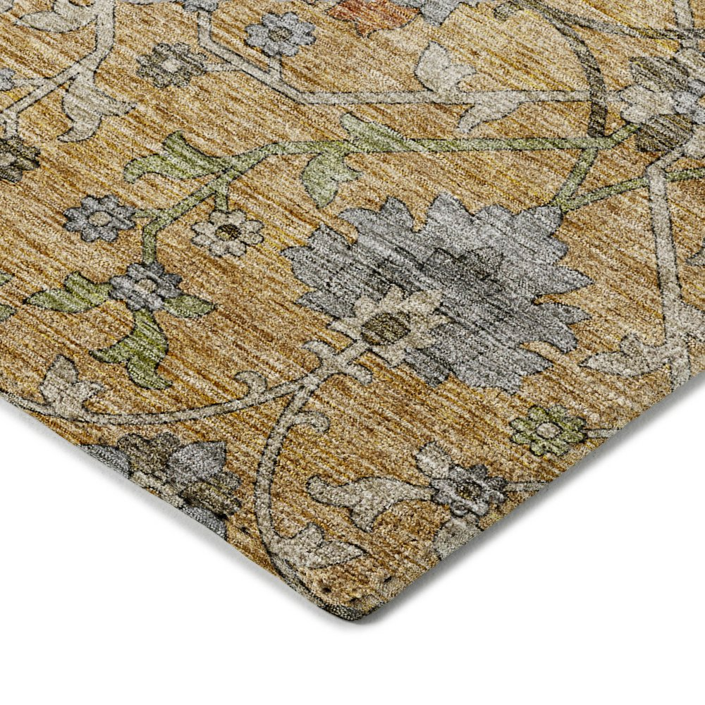 Start2Finish Silk Road Saffron 8x10 rug featuring intricate patterns and vibrant saffron colors, suitable for indoor and outdoor use.