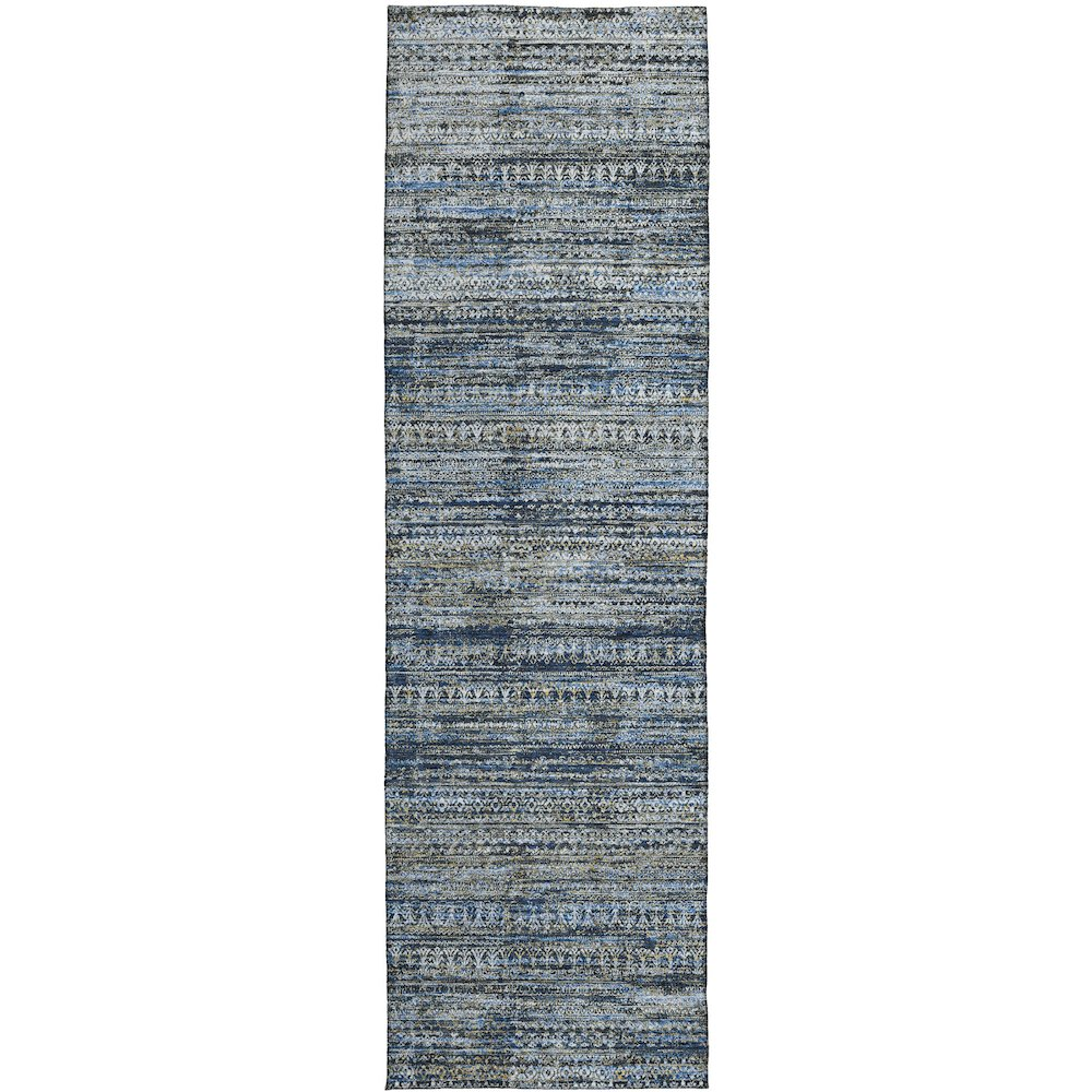 Start2Finish luxury washable Solace denim indoor/outdoor runner rug, 2&