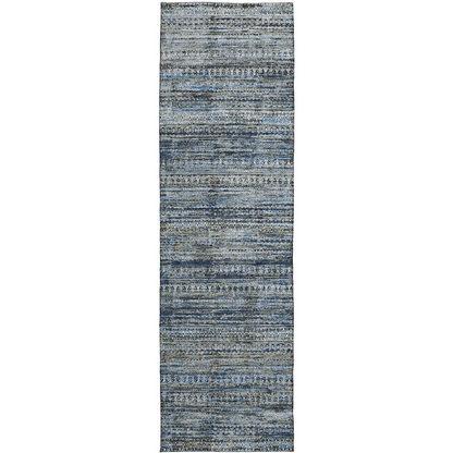 Start2Finish luxury washable Solace denim indoor/outdoor runner rug, 2&