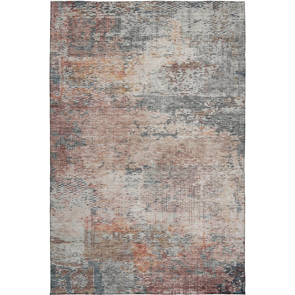 Luxury washable Solace gray indoor/outdoor rug by Start2Finish, 5&
