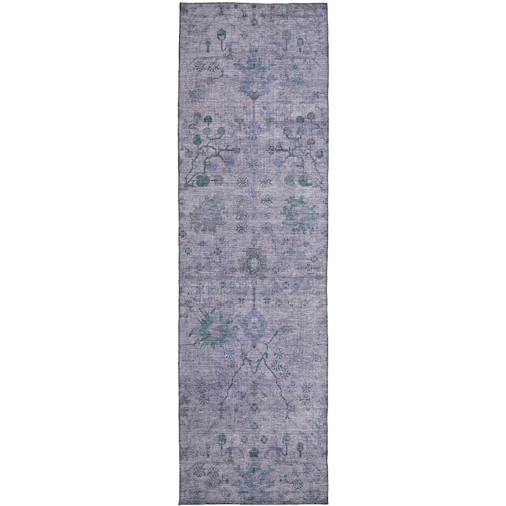 Start2Finish Solace lavender indoor/outdoor runner rug with washable fabric, 2&