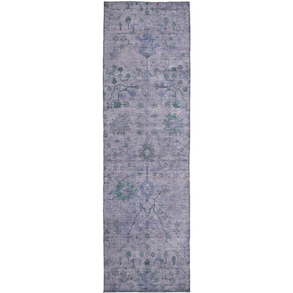 Start2Finish Solace lavender indoor/outdoor runner rug with washable fabric, 2&