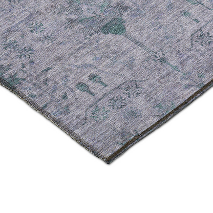 Start2Finish luxury washable indoor/outdoor Solace Lavender runner rug, 2&