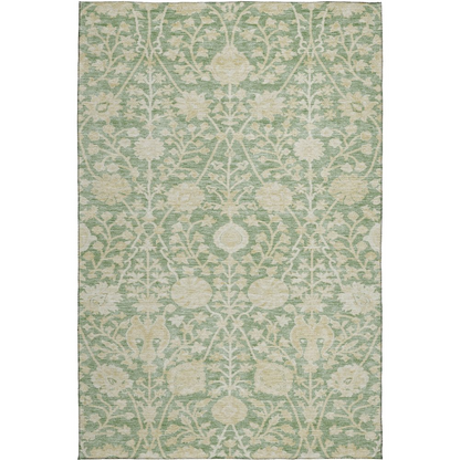 Start2Finish Solace Aloe 5x7.6 indoor/outdoor washable rug with lush aloe green pattern and durable construction.