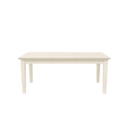 Start2Finish Avery Extension Dining Table in Coconut Milk with a sleek wooden surface and extendable design for versatile dining space.