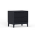 Vintage black June Nightstand by Start2Finish, featuring a classic furniture design with a smooth surface and sturdy legs.