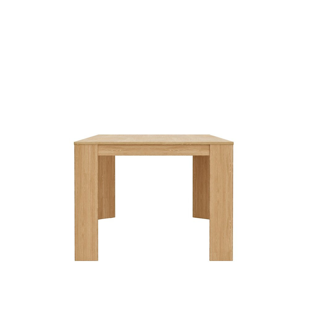 Start2Finish Carter Extension Dining Table in natural wood finish, showing the extended table with a modern design.
