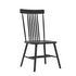 Black Eleanor side chair by Start2Finish with a sleek, modern design and wooden legs, ideal for contemporary dining or living spaces.