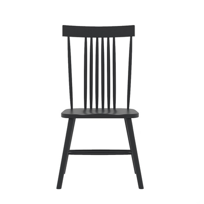 Black Eleanor side chair by Start2Finish with a modern design, featuring a sleek, upholstered seat and sturdy wooden legs.