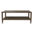Start2Finish Sinclair rectangular coffee table in walnut wood with sleek design and sturdy legs, ideal for living room decor.