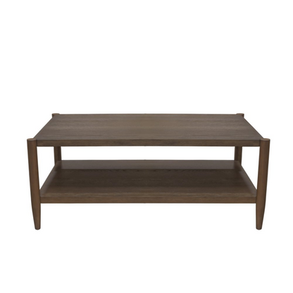Start2Finish Sinclair rectangular coffee table in walnut wood with clean modern design and smooth surface.