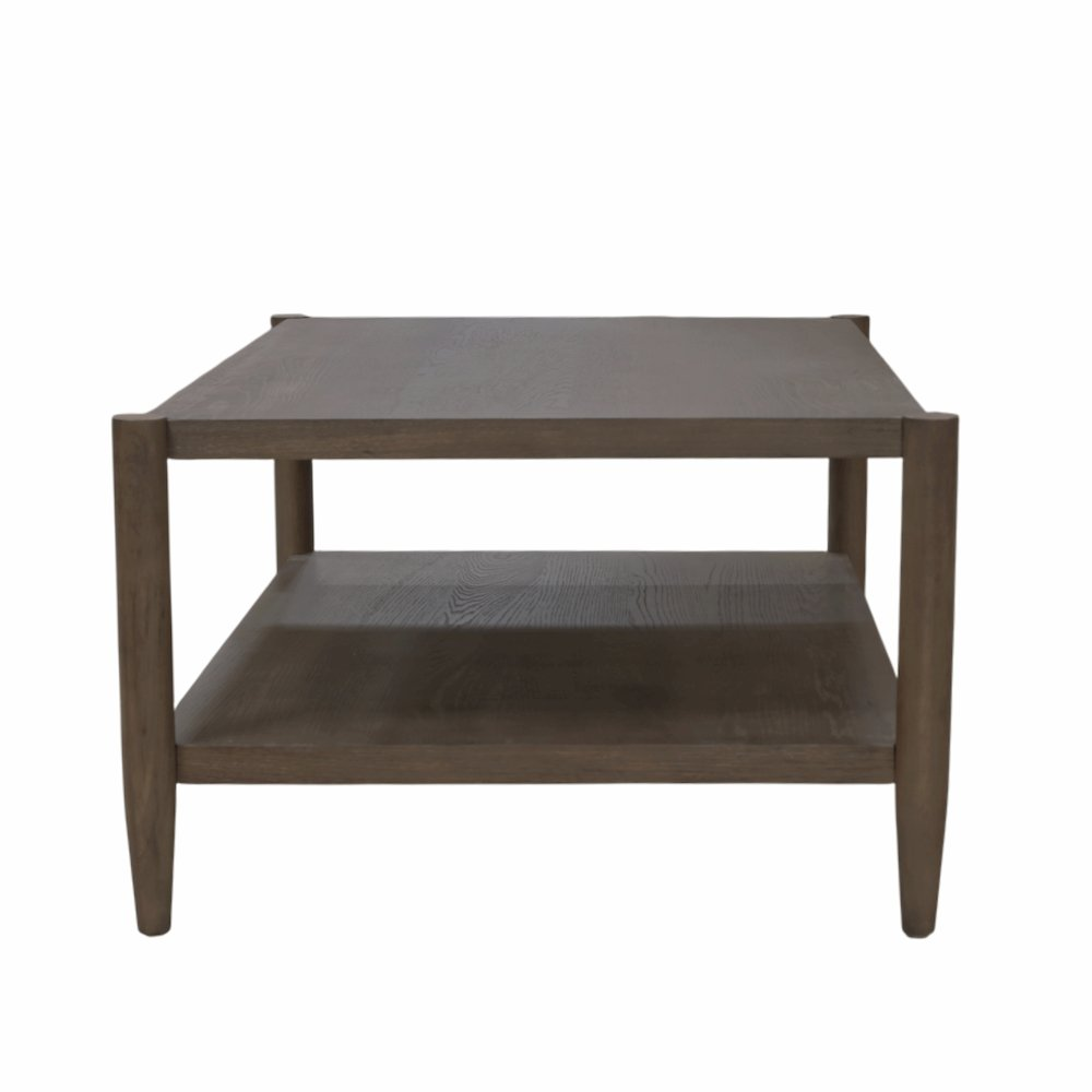 Start2Finish Sinclair rectangular coffee table in walnut wood with sleek modern design and sturdy rectangular shape.