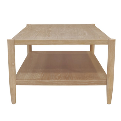 Start2Finish Sinclair rectangular coffee table in natural wood finish with clean lines and modern design.
