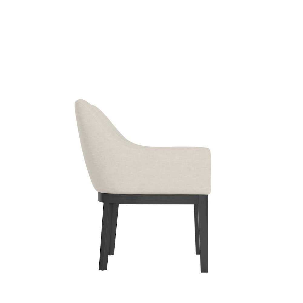 Two Reba Urban Side Chairs by Start2Finish with sleek, modern design and wooden legs, set against a neutral background.