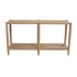 Start2Finish Sinclair console table in natural wood finish, featuring a sleek modern design for stylish home storage.