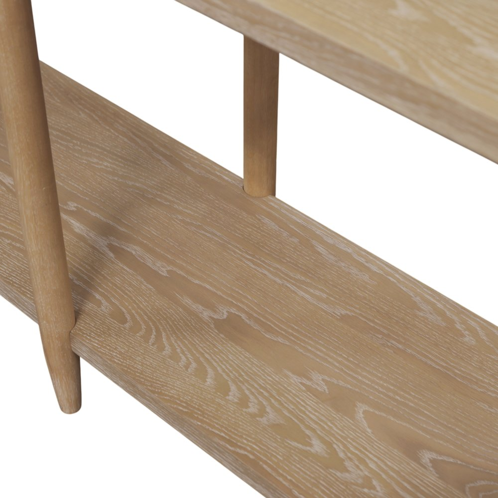 Start2Finish Sinclair Console Table in natural wood finish, modern furniture piece with sleek design and sturdy construction.