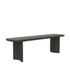Black Gabrielle Bench by Start2Finish, showcasing a sleek wooden furniture piece with a sturdy design and a smooth finish.