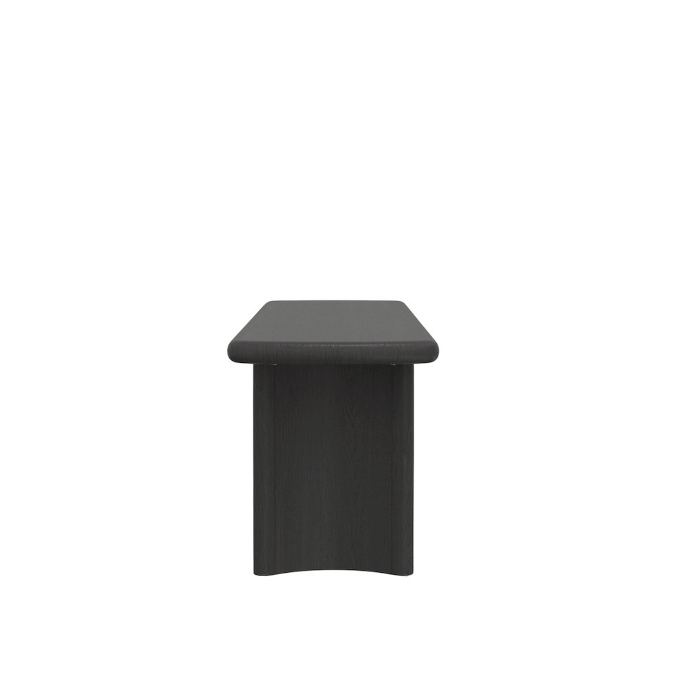 Start2Finish Gabrielle Black Bench showing a sleek, modern furniture piece with a cushioned top and sturdy legs.