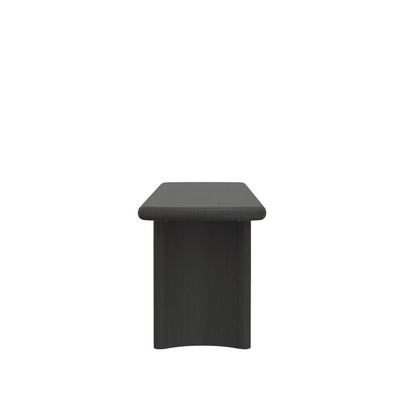 Start2Finish Gabrielle Black Bench showing a sleek, modern furniture piece with a cushioned top and sturdy legs.