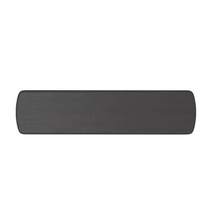 Black Gabrielle Bench from Start2Finish, showcasing sleek wooden furniture with a sturdy, modern design.